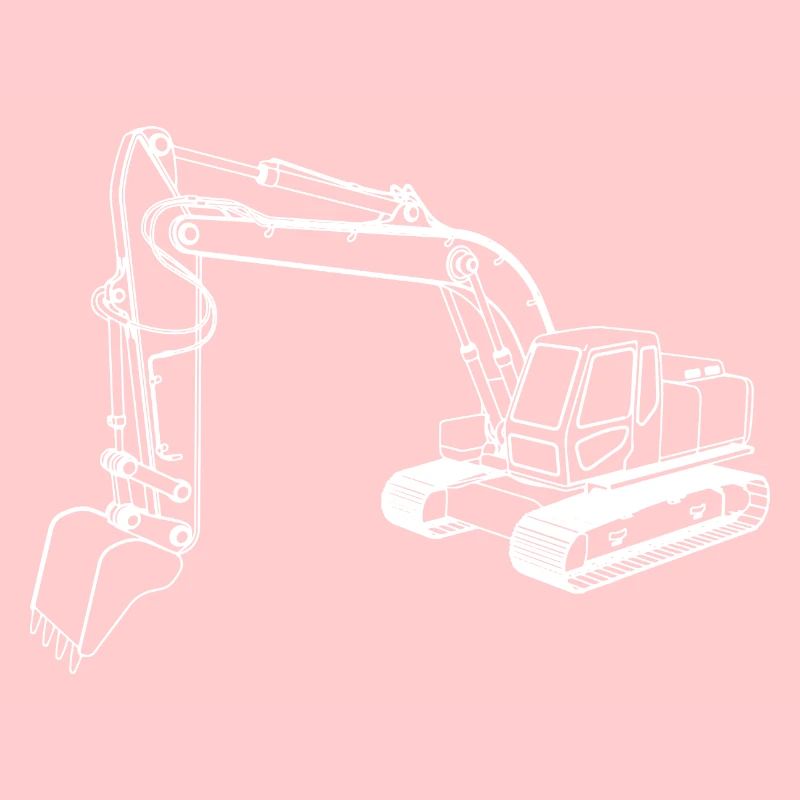 Bagger Silhouette Geschenk Baggerfahrer