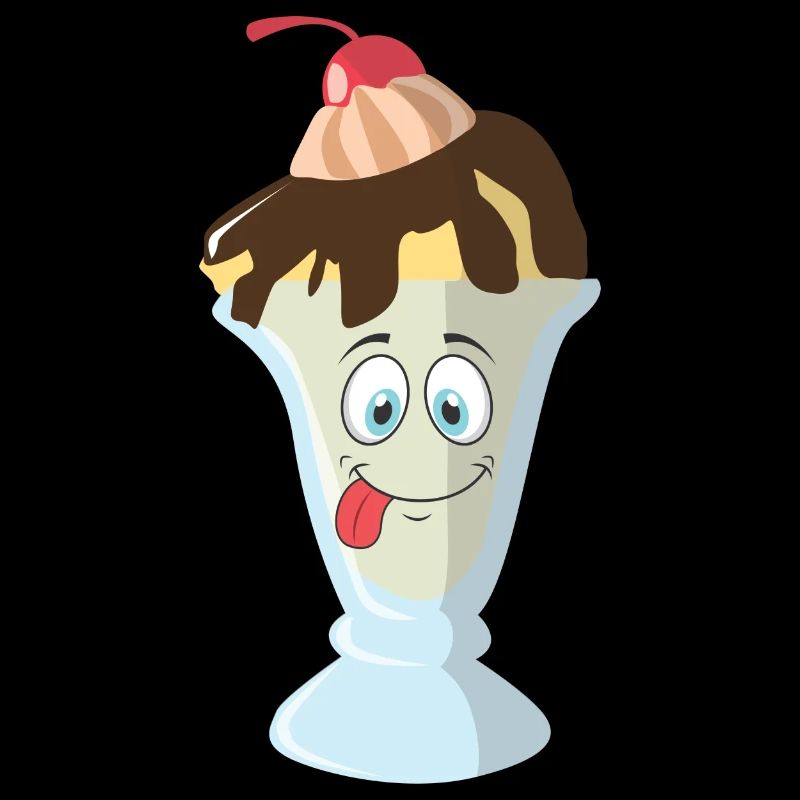 Drôle de crème glacée de crème ice dessin animé