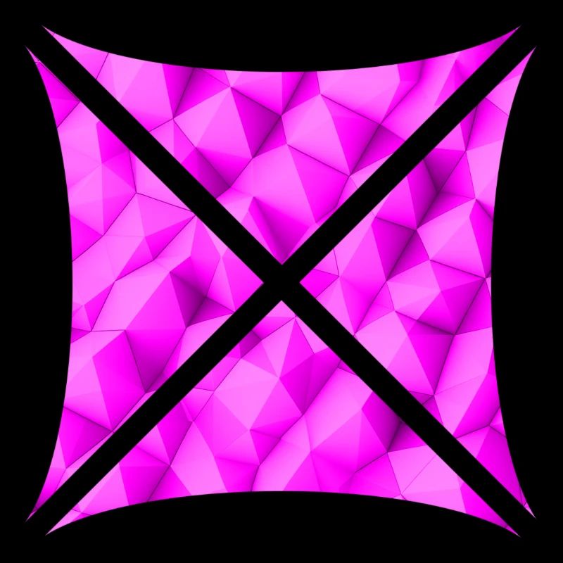 Abstraktes Polygon Design pink