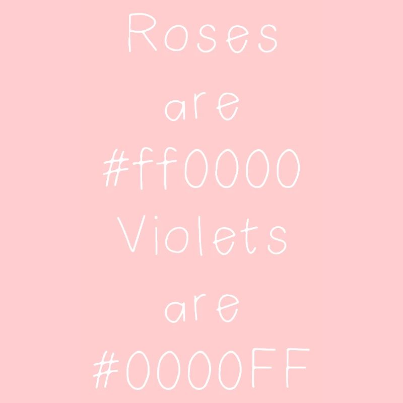 Hex color code joke for developers, coders and web...