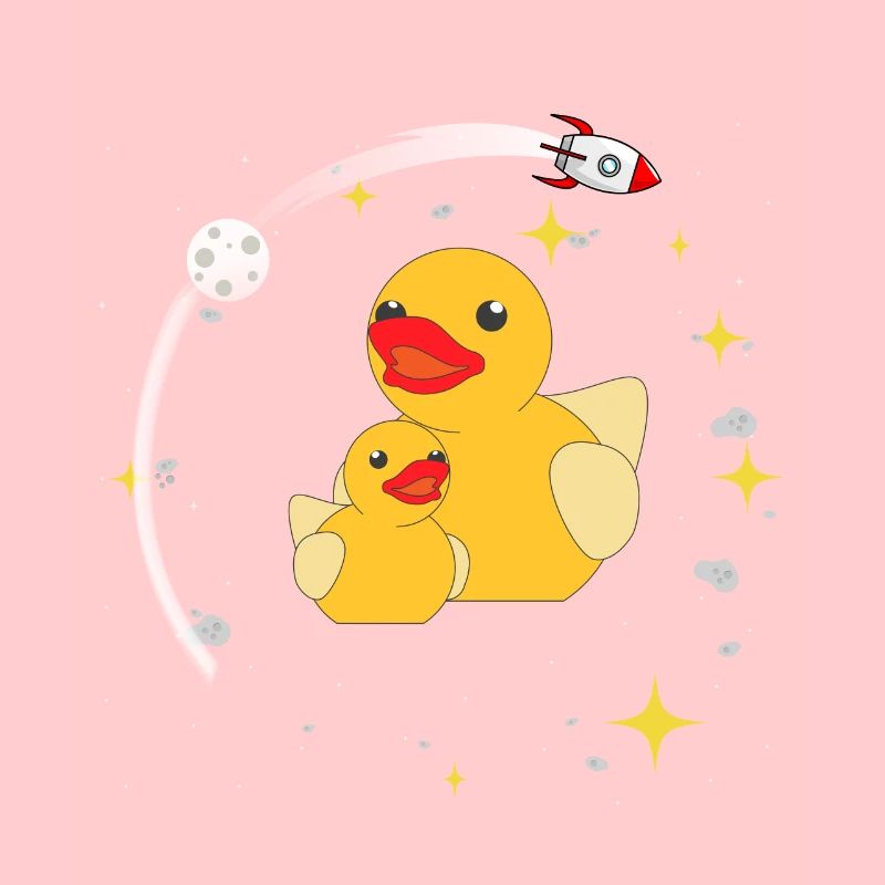 Space Ducks Astronaut Space Rocket Space