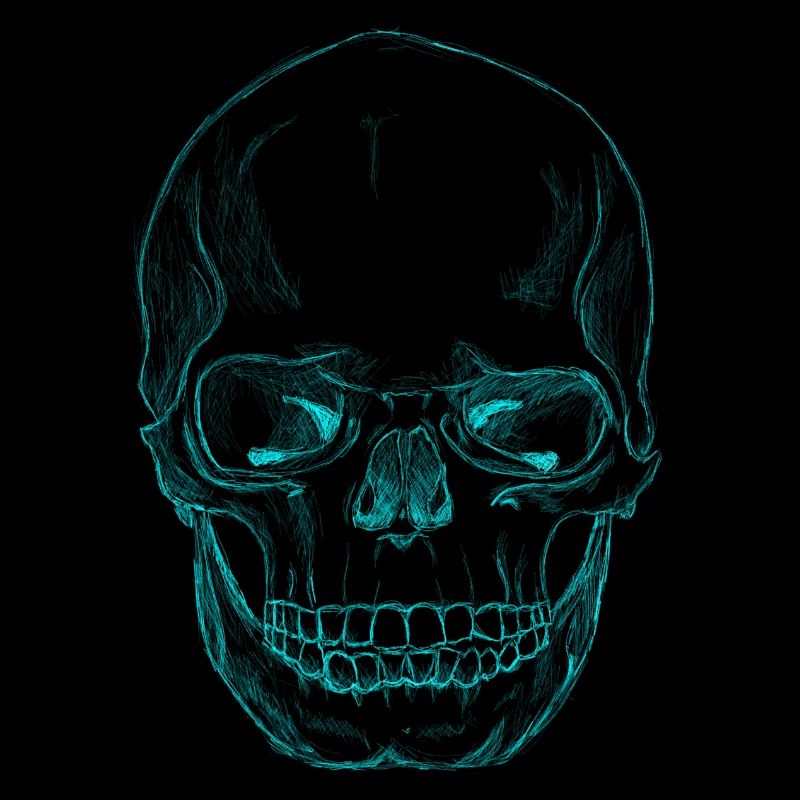 SkullSketchTurquoise
