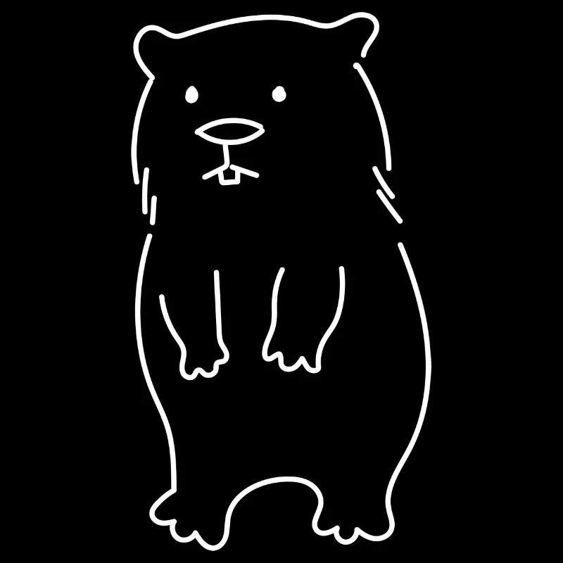 Joli wombat à dessin simple, animaux de la forêt