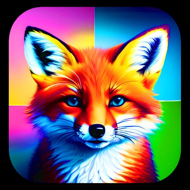 Renard coloré mignon