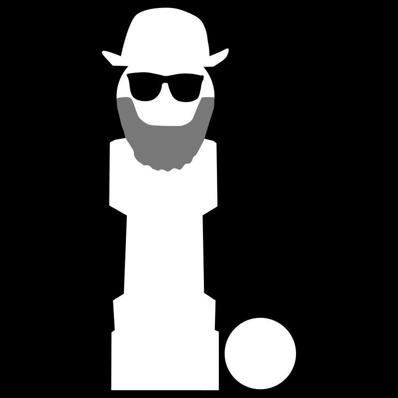 Tischkicker Tischfussball alter Mann Figur Vektor