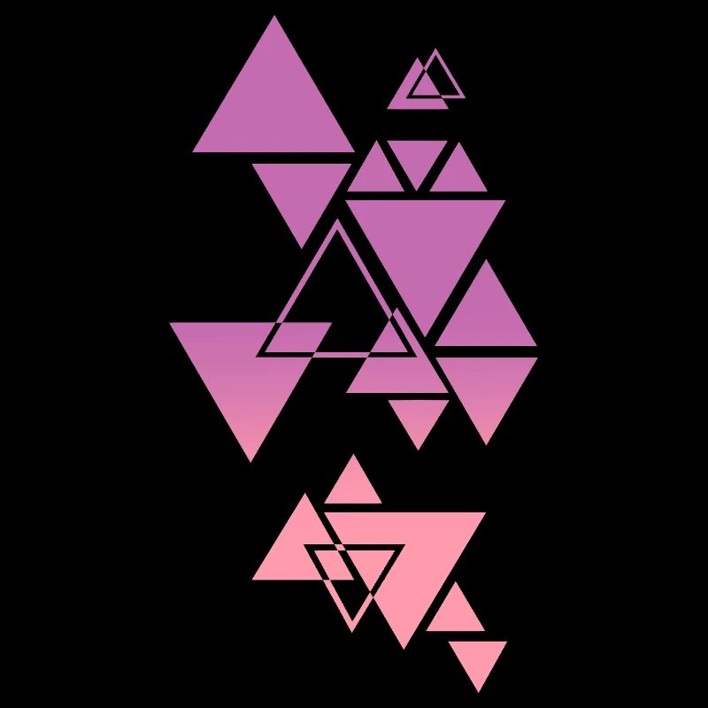 Gradient Triangle Pattern Pink