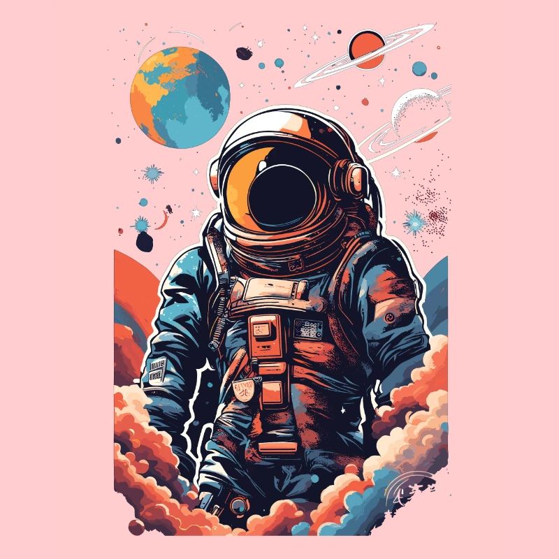 Astronaute cool dans l’espace