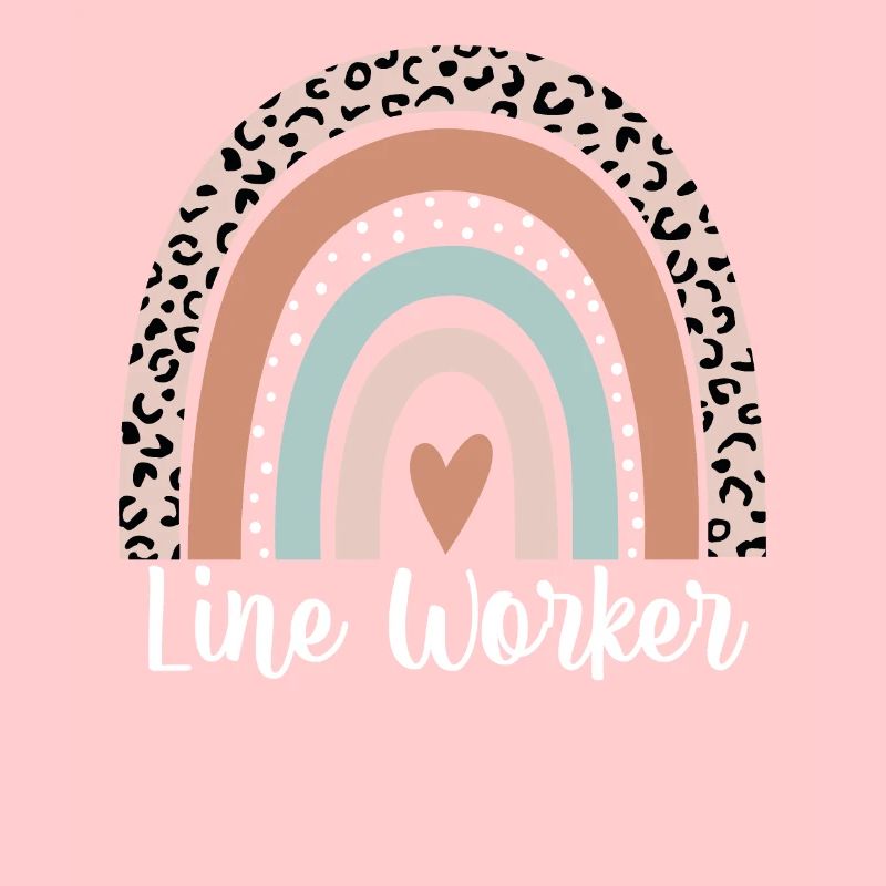 Line Worker Rainbow Leopard Funny Line Worker