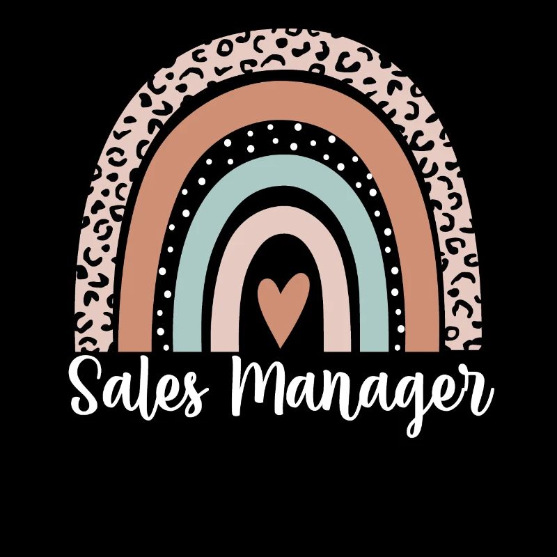 Sales Manager Rainbow Leopard Funny Sales Manager