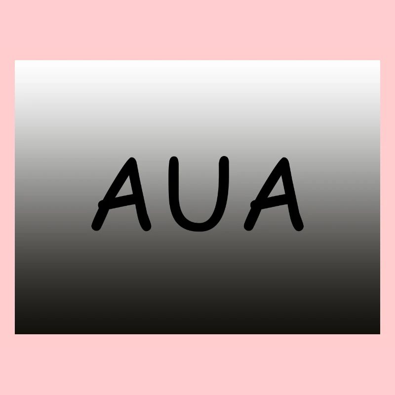 Lettering Aua horizontal with gradient
