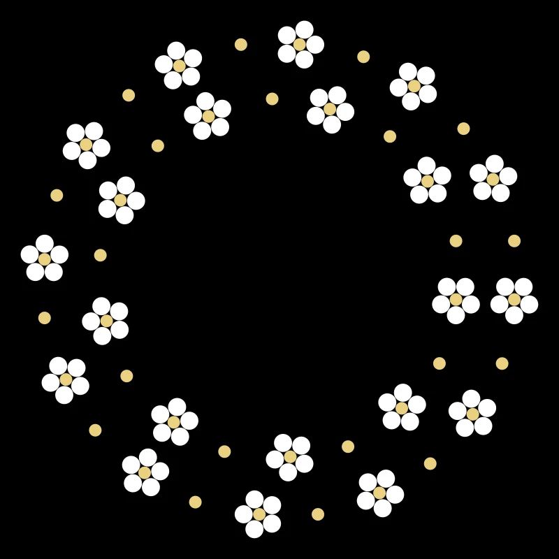 Daisies flowers decor daisy circle frame