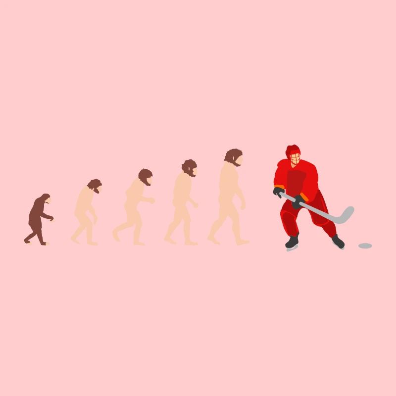 Idée cadeau Evolution Hockey sur glace drôle