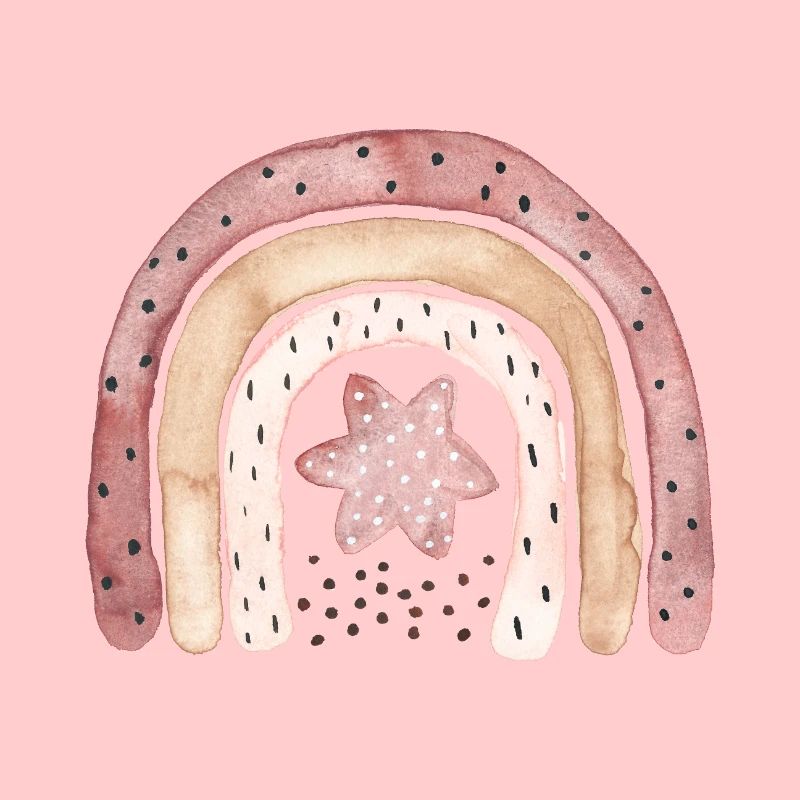 Rainbow boho café marron