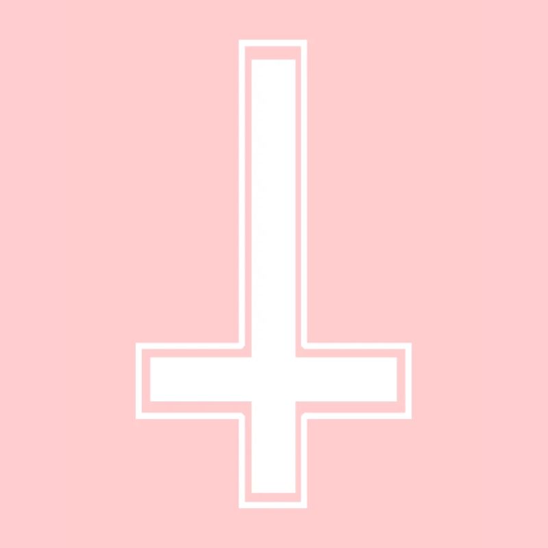 Upside down angular white cross