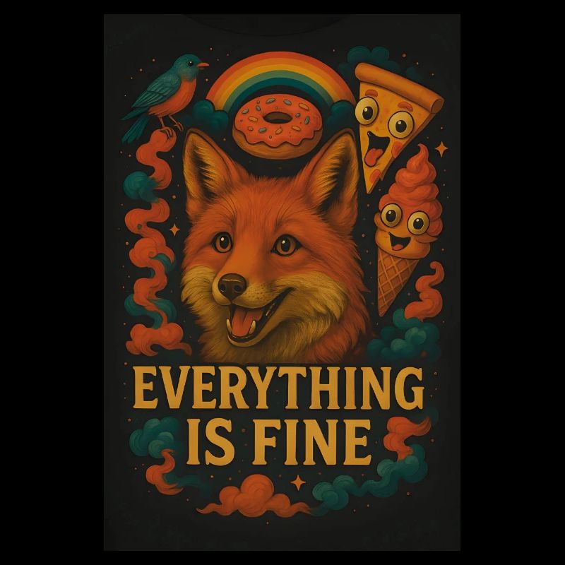 Everything Is Fine – Lustiges Fuchs-Design