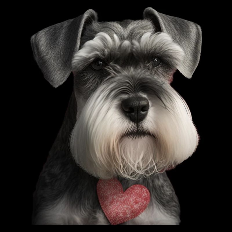 Schnauzer Saint-Valentin