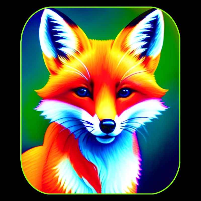 Renard coloré mignon