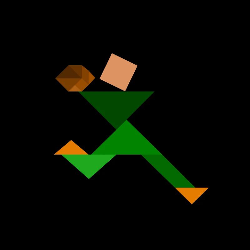 Joueurs de rugby - Tangram