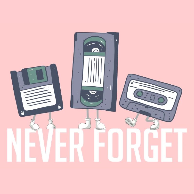 Never Forget 80s 90s Retro Technology Floppy