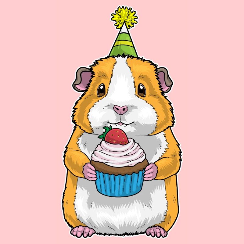 Cupcake d’anniversaire cochon d’Inde