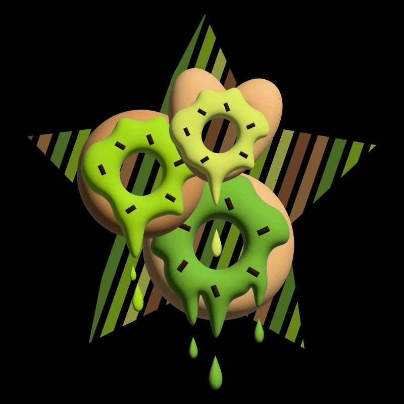 Kiwi Donuts mit Stern.