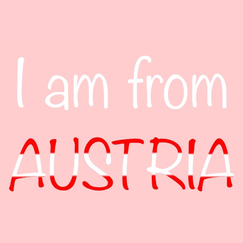 I am from Austria red white red flag souvenir