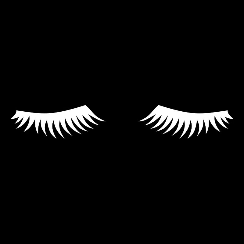 Eyelashes closed