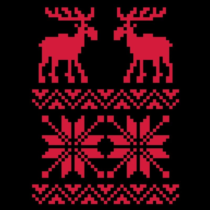 Elch-Muster-Weihnachtspullover
