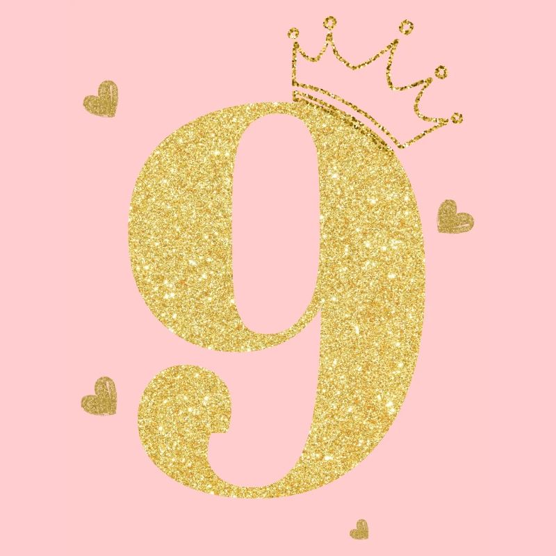 9e anniversaire couronne doré