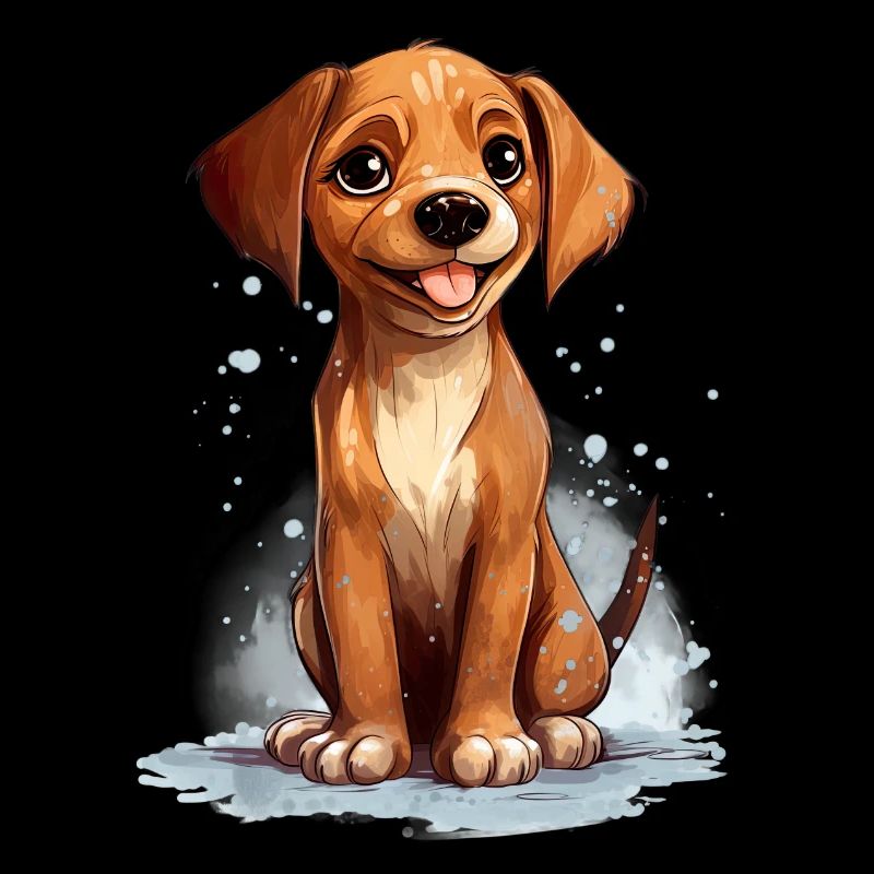 Fröhlicher junger Hund