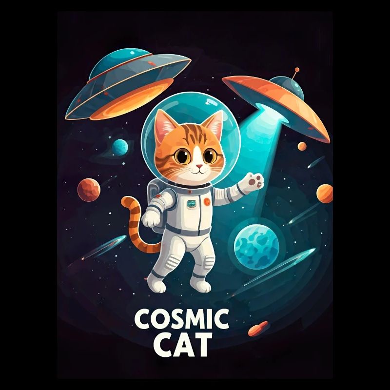 Chat cosmique – Chat astronaute de l’espace
