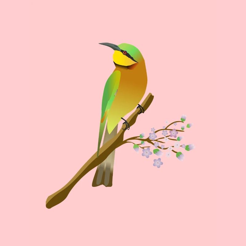 Dwarf Bee-eater Digital Illustration