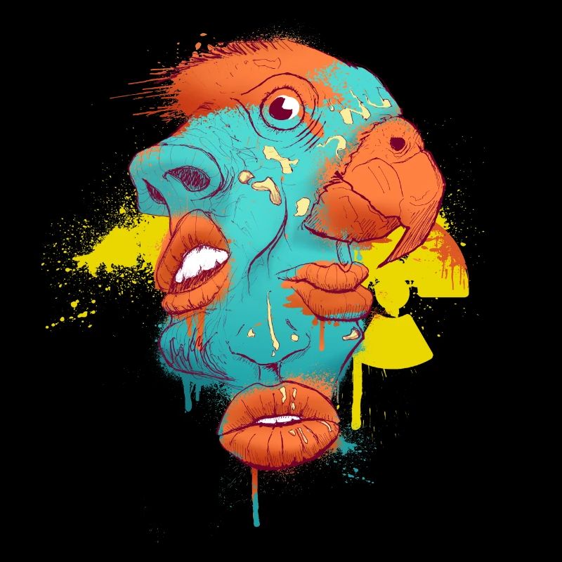 Gesicht Mash-up Illustration