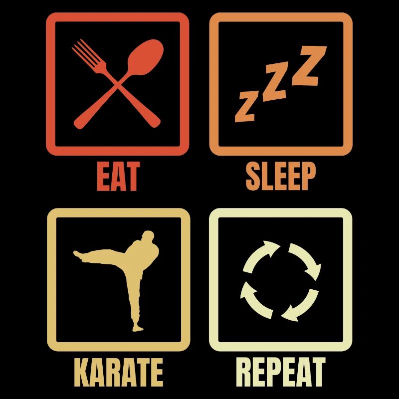 Manger Sommeil Karaté Répéter
