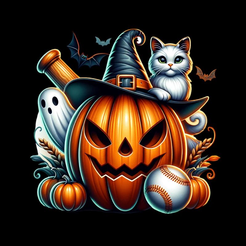 cute cat ghost halloween