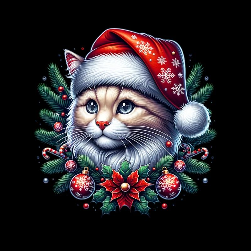 Chat de Noël mignon