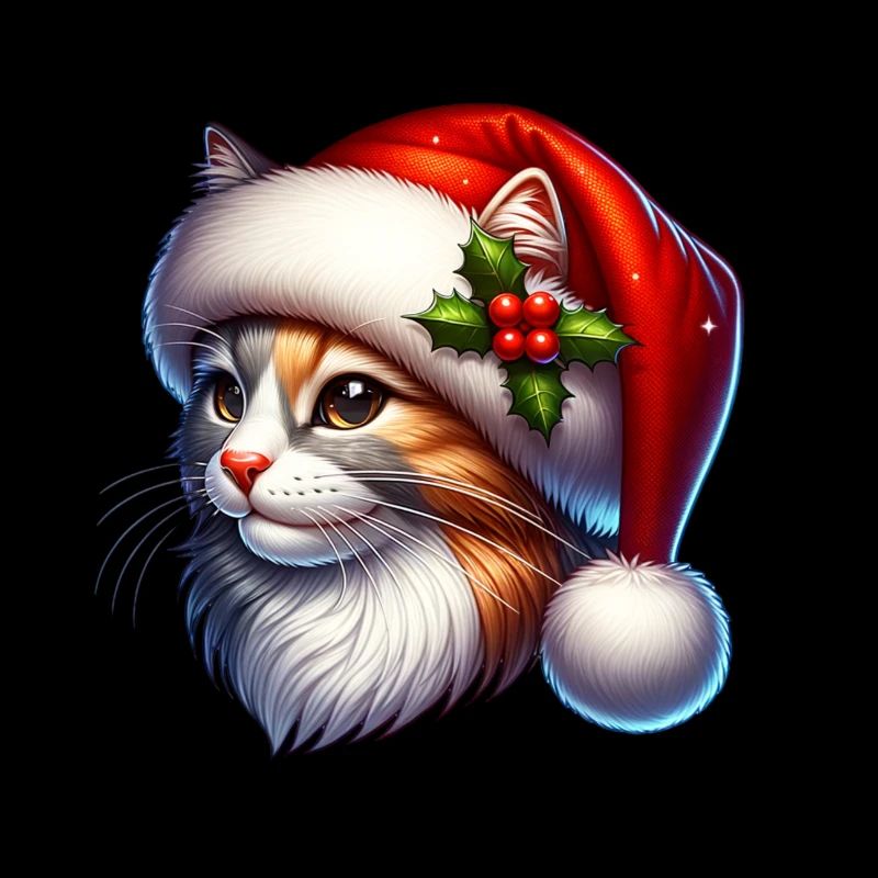 Chapeau de Père Noël Chat de Noël