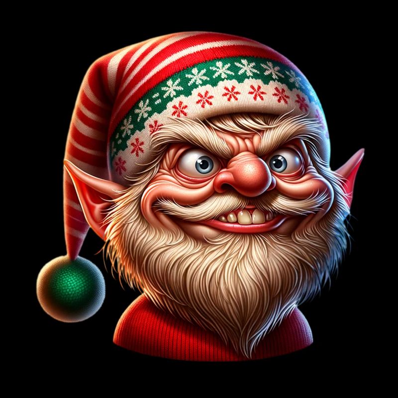 Elfe laid Père Noël Noël laid
