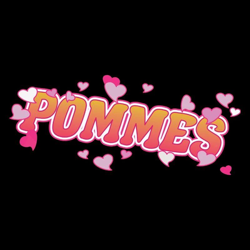 Cooles Pommes mit rosa Herzen Design