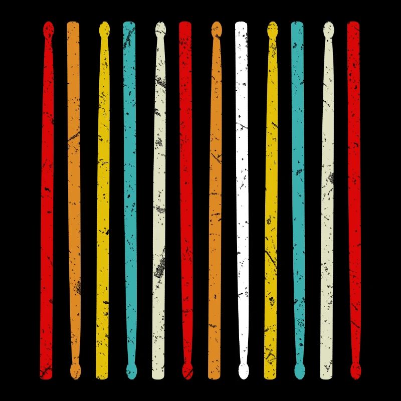 Retro Drumsticks Drum Drums Batteur