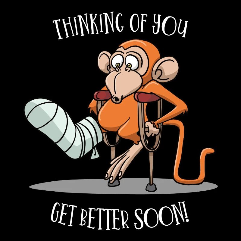 Accident crutches Get well soon gift idea