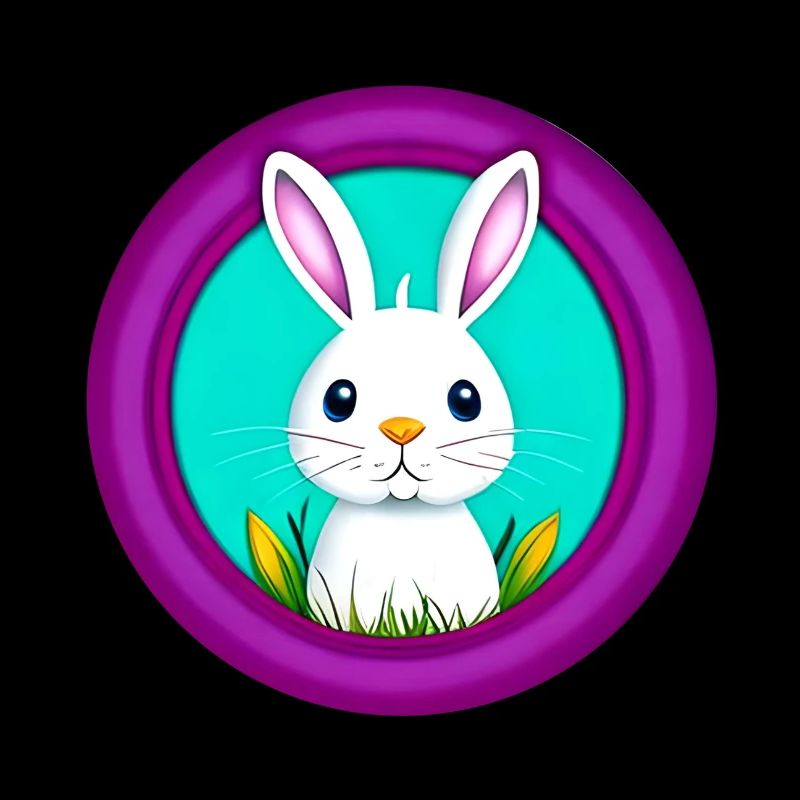 Rabbit White Purple Easter
