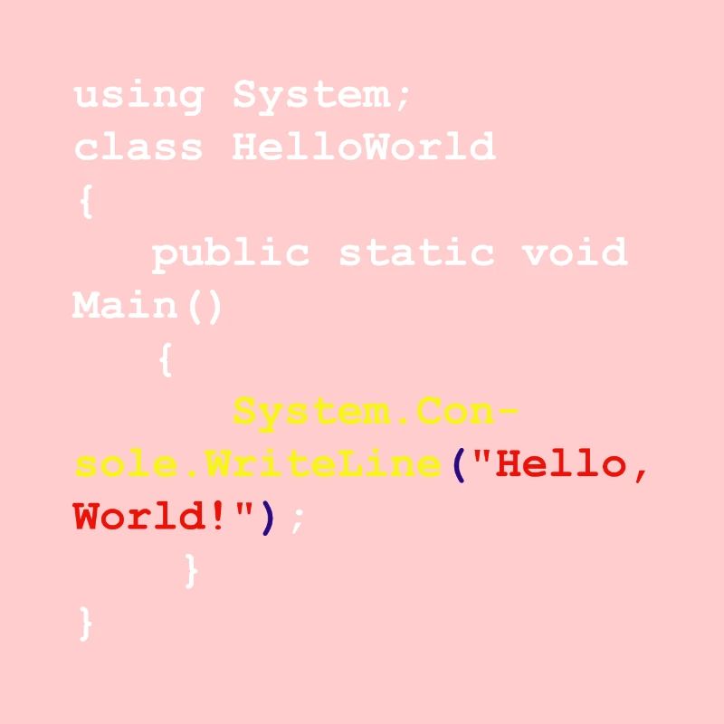 Hello World C # Sharp developer program gift