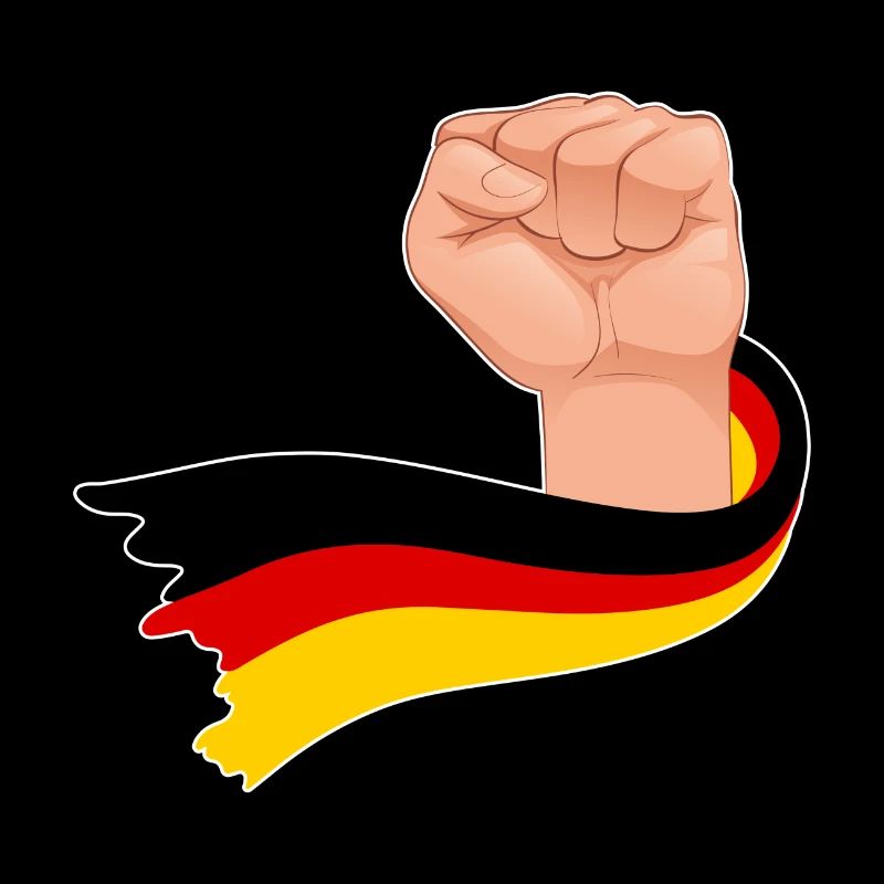 Deutscher Held Deutsche Flagge Faust Deutschland