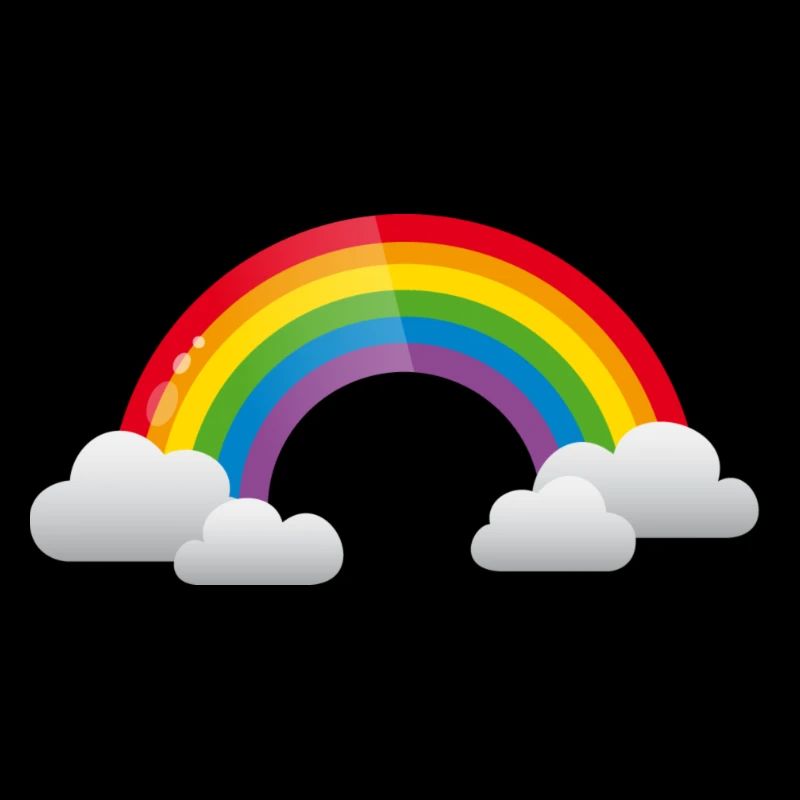 Regenbogen und Wolken