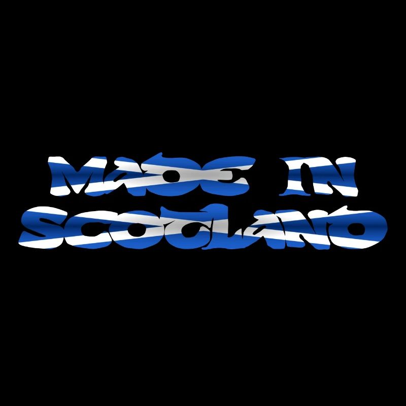 Made in Scotland Flagge Farbe Text Design Geschenk