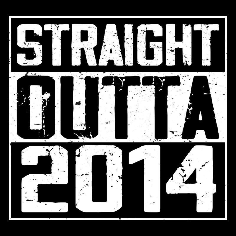 Straight Outta 2014 Retro Anniversary Gift 2014