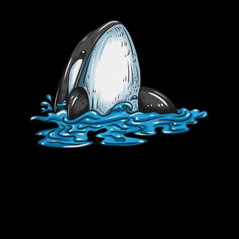 Wal taucht auf Meeressäuger Orca Wal Kinder