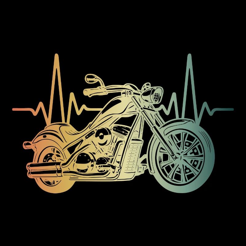 Herzschlag Motorrad Chopper