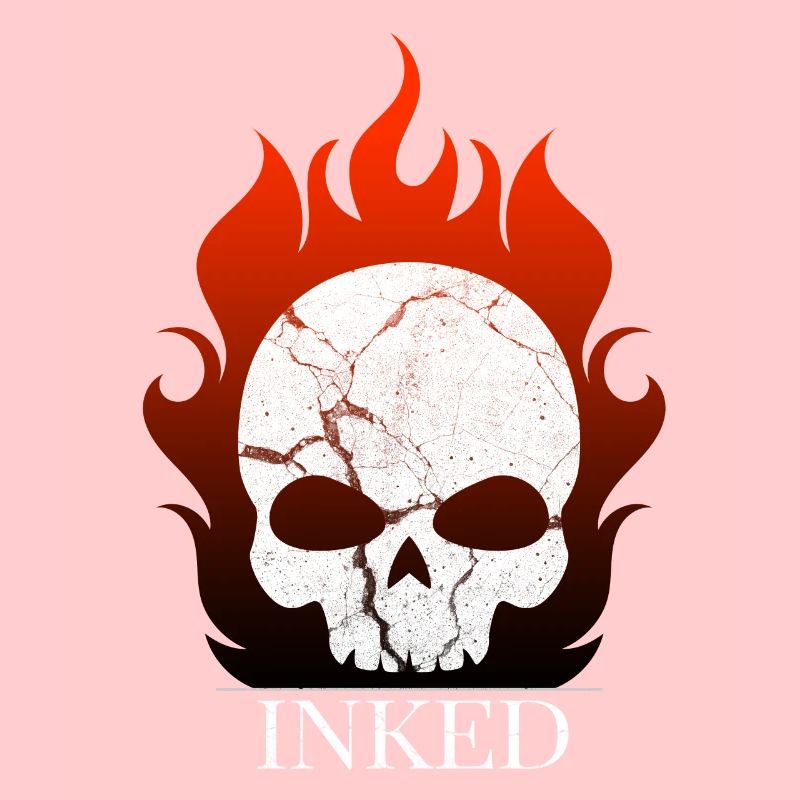 flammender totenkopf Schädel tattoo Geschenk